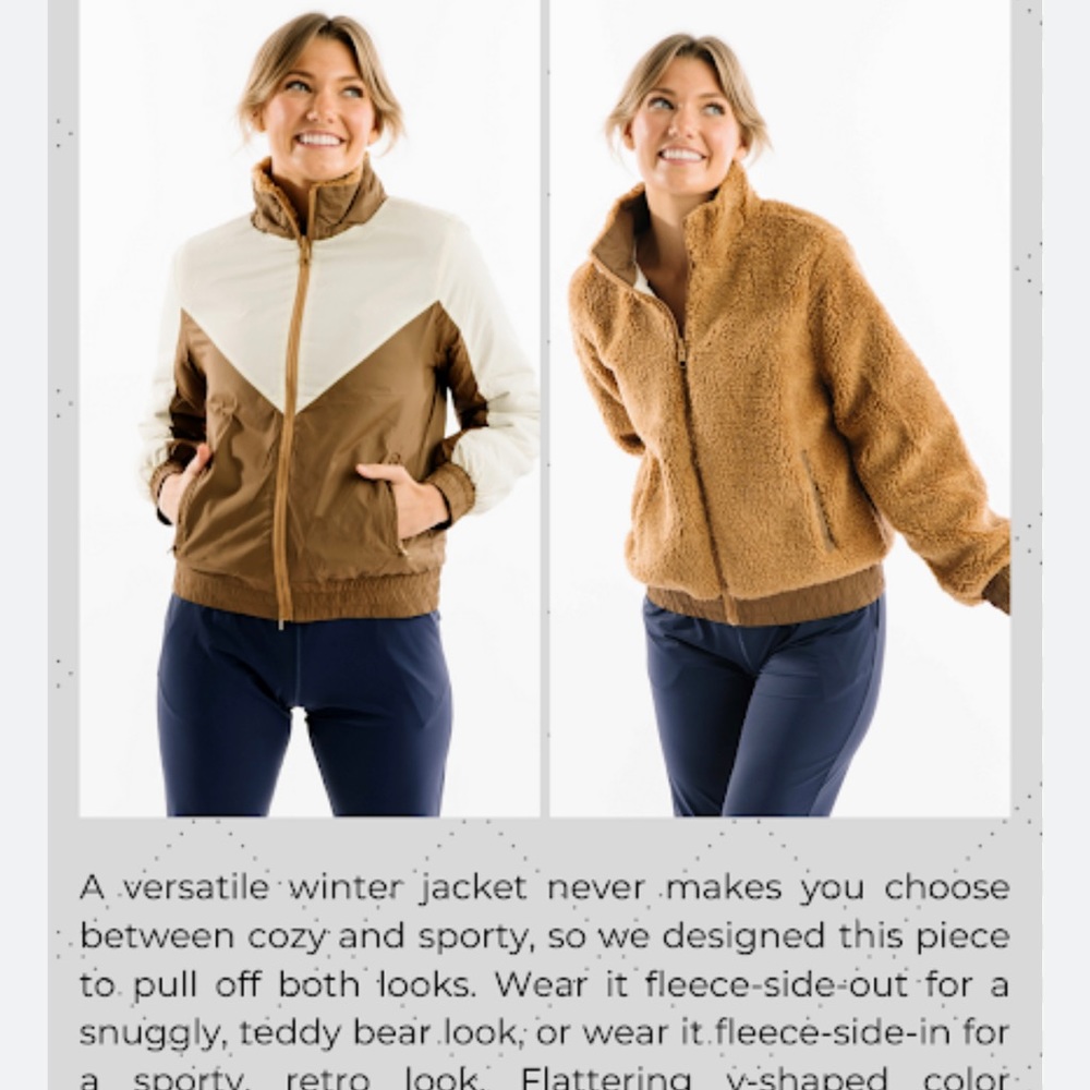 Zyia reversible jacket. Worn once for a couple of hrs. Size XXL